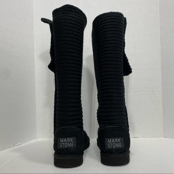 Mark Stone whistler knit GENUINE SHEEPSKIN cardy ugg boots Ladies 8 1/2 - Picture 6 of 9